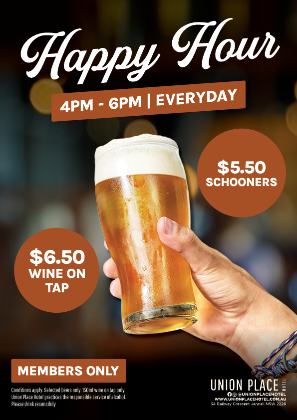 Happy Hour Everyday - Union Place Hotel